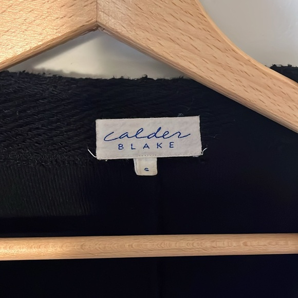 Calder Blake Black Sweater Open-Front Duster - Picture 2 of 6